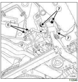 Renault Clio. Complete rear axle system: Removal - Refitting