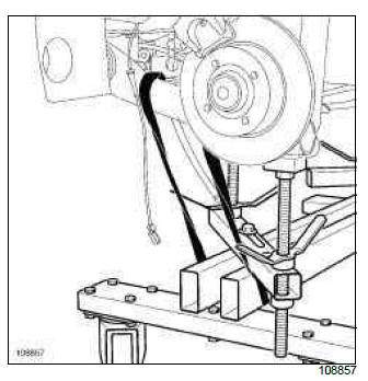 Renault Clio. Complete rear axle system: Removal - Refitting