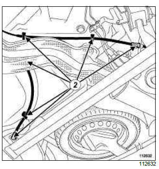 Renault Clio. Complete rear axle system: Removal - Refitting