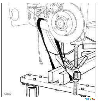 Renault Clio. Complete rear axle system: Removal - Refitting