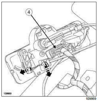 Renault Clio. Control panel: Removal - Refitting