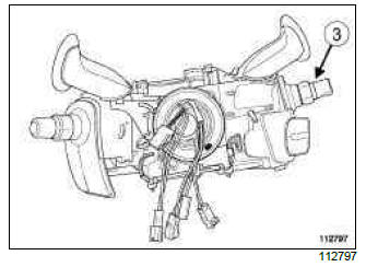 Renault Clio. Steering column switch assembly: List and location of components