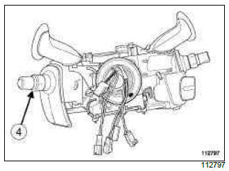 Renault Clio. Steering column switch assembly: List and location of components