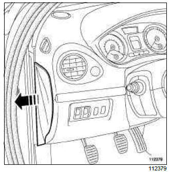 Renault Clio. Steering column switch assembly: Removal - Refitting