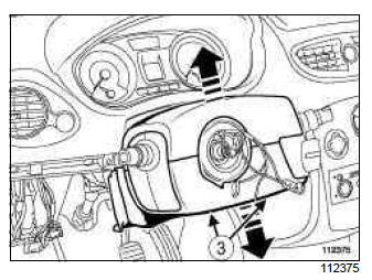 Renault Clio. Steering column switch assembly: Removal - Refitting