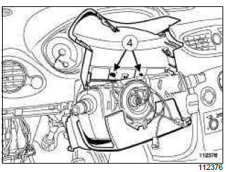 Renault Clio. Steering column switch assembly: Removal - Refitting