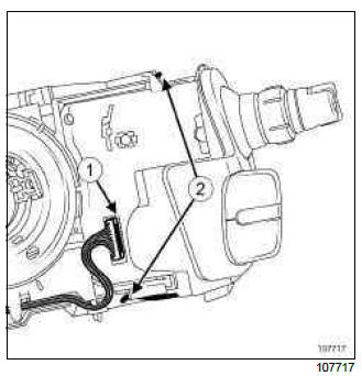 Renault Clio. Screen wiper switch: Removal - Refitting