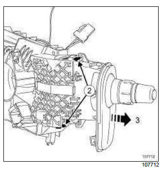 Renault Clio. Signals and lighting switch: Removal - Refitting