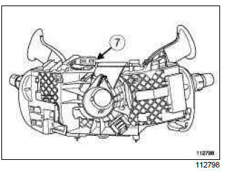 Renault Clio. Gear selector on the steering wheel: Removal - Refitting