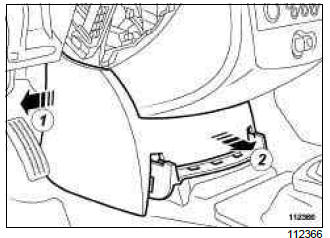 Renault Clio. Hazard warning lights and central door control: Removal - Refitting