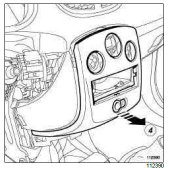 Renault Clio. Hazard warning lights and central door control: Removal - Refitting