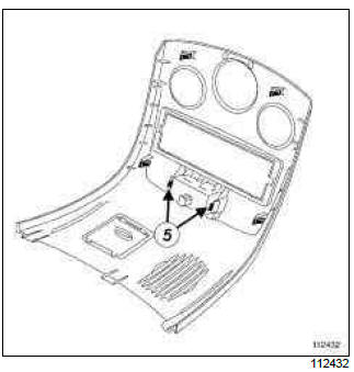 Renault Clio. Hazard warning lights and central door control: Removal - Refitting