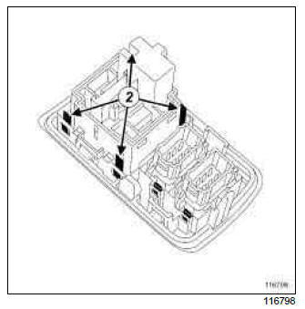 Renault Clio. Remote headlight beam adjustment control: Removal - Refitting