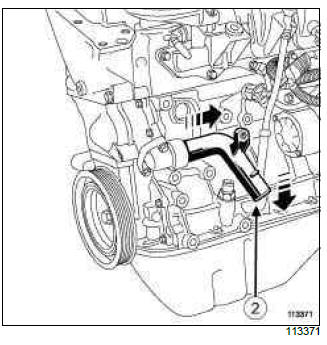 Renault Clio. Coolant pump inlet pipe: Removal - Refitting