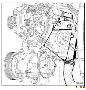 Renault Clio. Coolant pump inlet pipe: Removal - Refitting