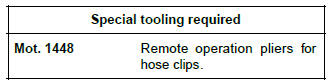 Renault Clio. Coolant pump inlet pipe: Removal - Refitting