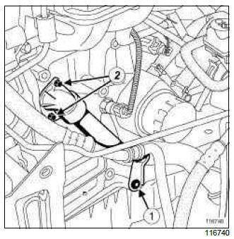 Renault Clio. Coolant pump inlet pipe: Removal - Refitting