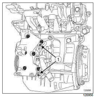 Renault Clio. Coolant pump inlet pipe: Removal - Refitting