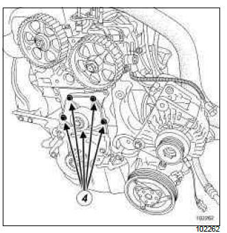 Renault Clio. Coolant pump: Removal - Refitting