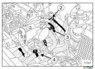 Renault Clio. Coolant temperature sensor: Removal - Refitting