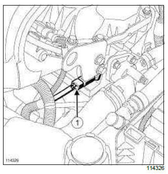 Renault Clio. Coolant temperature sensor: Removal - Refitting