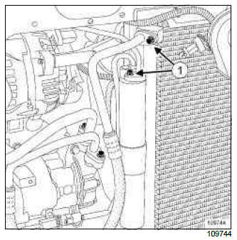 Renault Clio. Cooling radiator: Removal - Refitting