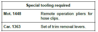 Renault Clio. Cooling radiator: Removal - Refitting