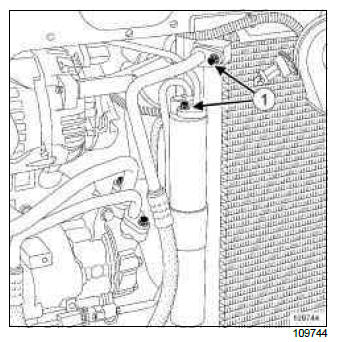 Renault Clio. Cooling radiator: Removal - Refitting