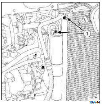 Renault Clio. Cooling radiator: Removal - Refitting