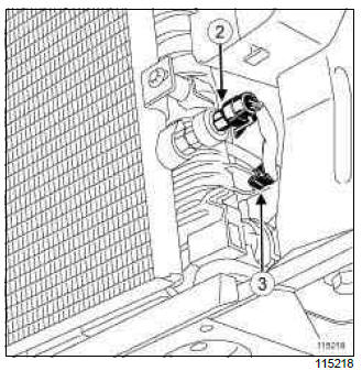 Renault Clio. Cooling radiator: Removal - Refitting