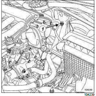 Renault Clio. Cooling system: Draining - Refilling