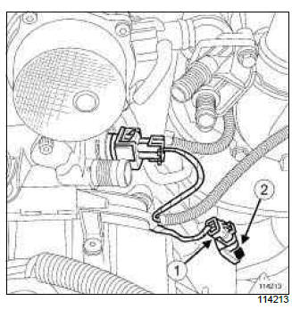 Renault Clio. Crankshaft position sensor: Removal - Refitting