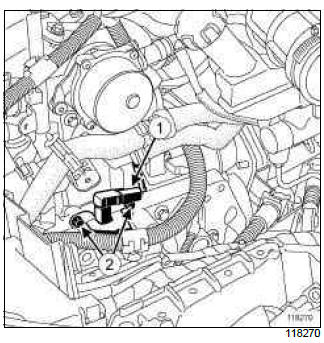 Renault Clio. Crankshaft position sensor: Removal - Refitting