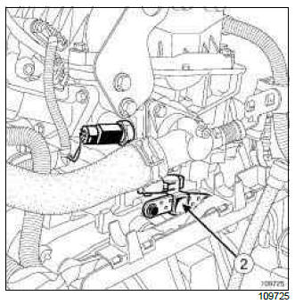 Renault Clio. Crankshaft position sensor: Removal - Refitting