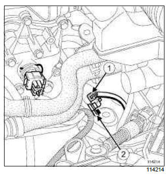 Renault Clio. Crankshaft position sensor: Removal - Refitting