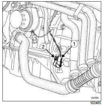 Renault Clio. Crankshaft position sensor: Removal - Refitting