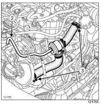 Renault Clio. Crankshaft position sensor: Removal - Refitting