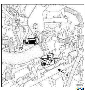 Renault Clio. Crankshaft position sensor: Removal - Refitting