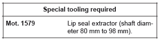 Renault Clio. Crankshaft seal, gearbox end: Removal - Refitting