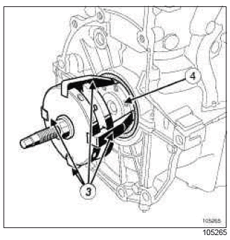 Renault Clio. Crankshaft seal, gearbox end: Removal - Refitting