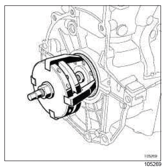 Renault Clio. Crankshaft seal, gearbox end: Removal - Refitting