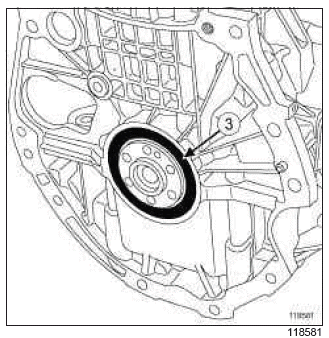 Renault Clio. Crankshaft seal, gearbox end: Removal - Refitting