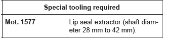 Renault Clio. Crankshaft seal on timing end: Removal - Refitting