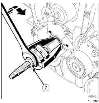 Renault Clio. Crankshaft seal on timing end: Removal - Refitting