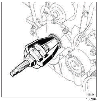 Renault Clio. Crankshaft seal on timing end: Removal - Refitting