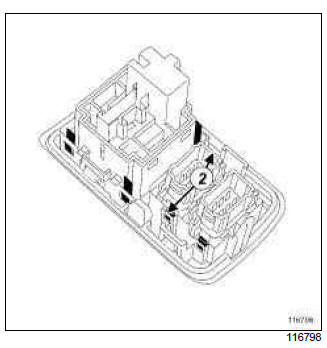 Renault Clio. Switch: Removal - Refitting