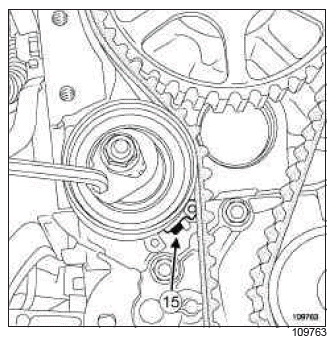 Renault Clio. Timing belt: Removal - Refitting