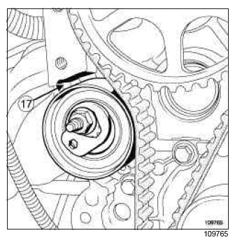 Renault Clio. Timing belt: Removal - Refitting