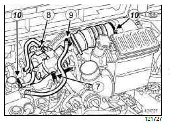 Renault Clio. Cylinder head: Removal - Refitting