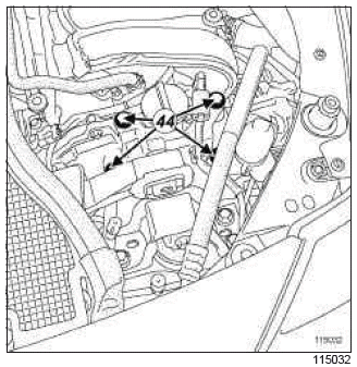 Renault Clio. Engine - gearbox assembly: Removal - Refitting